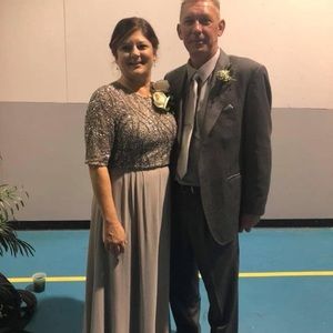 Beaded Bodice A-line Dress